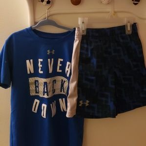 Boy's Under Armour Shirt & Shorts